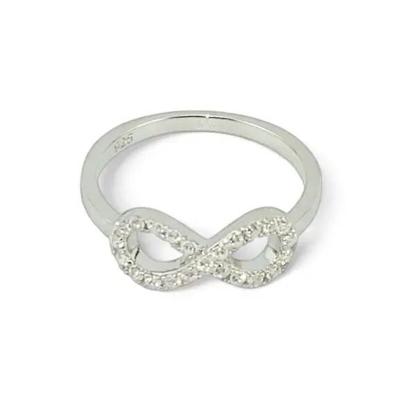 Sterling Silver Infinity CZ Ring - Picture 3 of 6